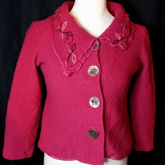 Pink Wool Coat - Picture 1 of 6